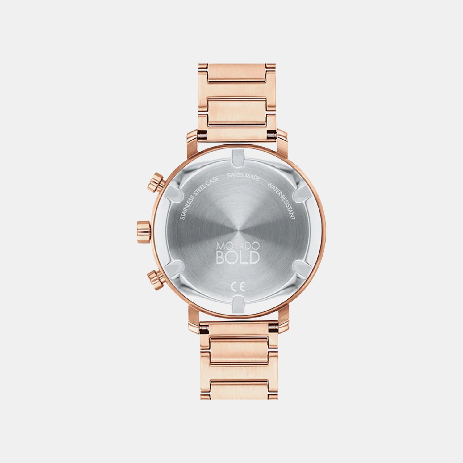 Bold Women Quartz Pink Dial Chronograph Stainless Steel Watch 3600886