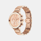Bold Women Quartz Pink Dial Chronograph Stainless Steel Watch 3600886