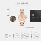 Bold Women Quartz Pink Dial Chronograph Stainless Steel Watch 3600886