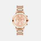 Bold Women Quartz Pink Dial Chronograph Stainless Steel Watch 3600886