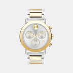 Bold Men Quartz Silver Dial Chronograph Stainless Steel Watch 3600888