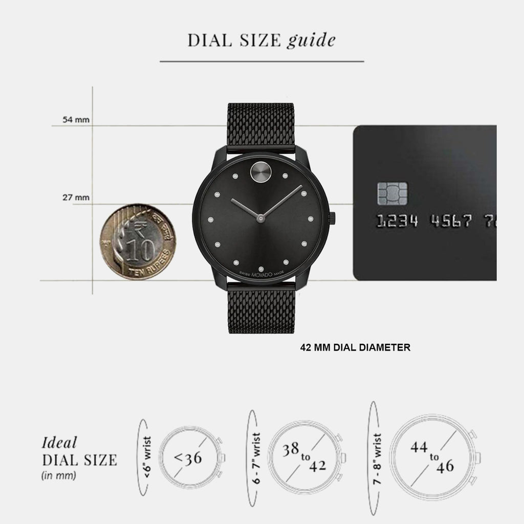 Bold Men Quartz Black Dial Analog Stainless Steel Watch 3600904