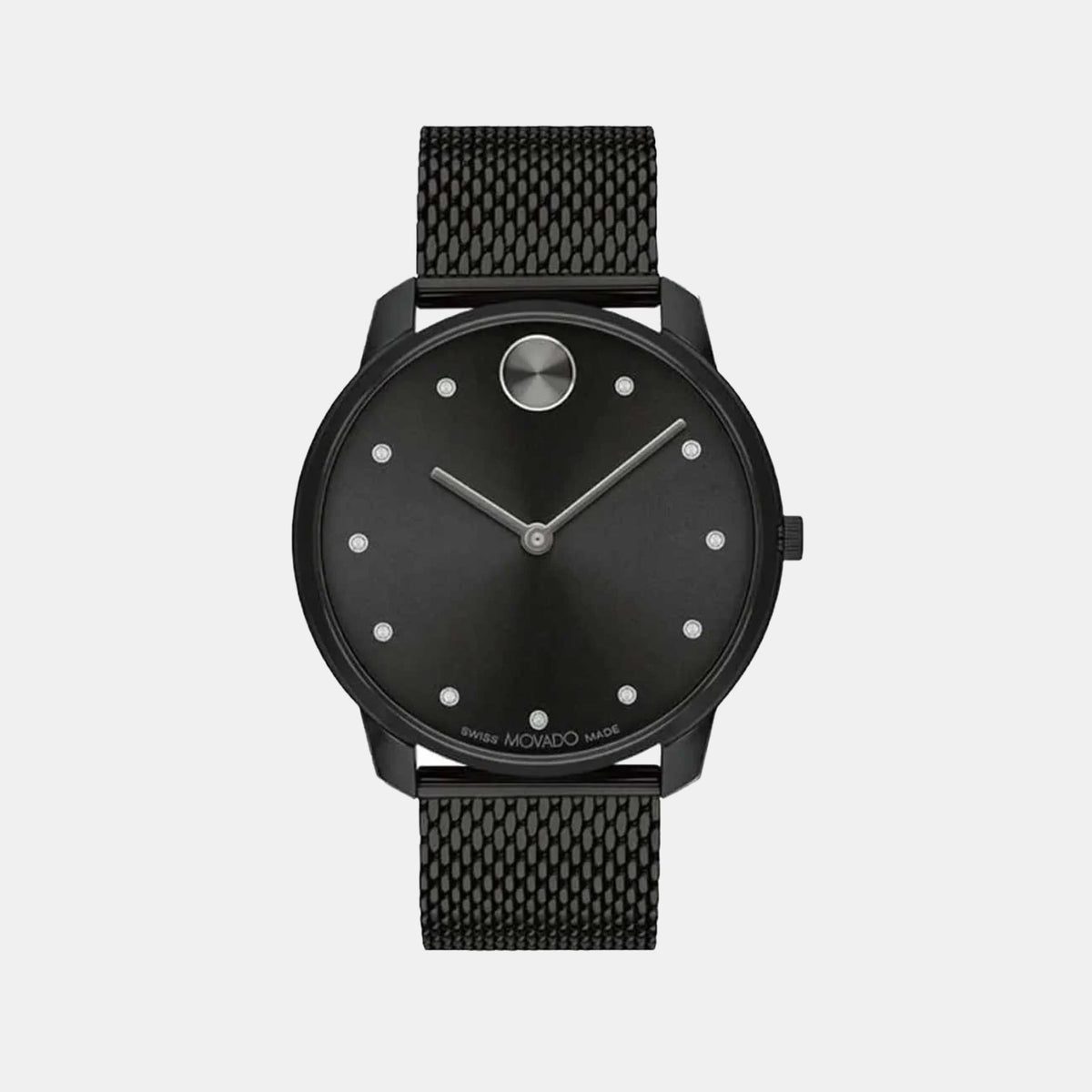 Bold Men Quartz Black Dial Analog Mesh Watch 3600904
