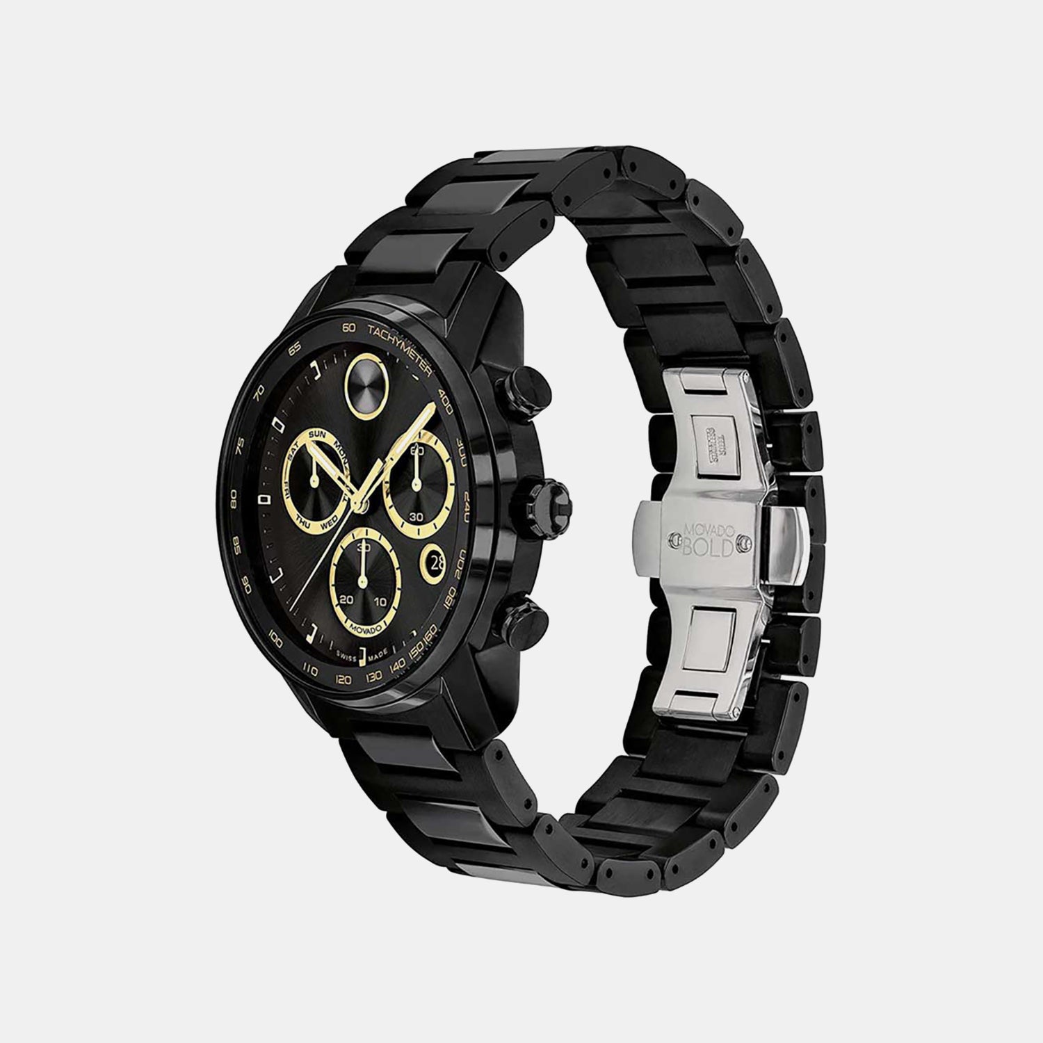 Bold Verso Men Quartz Black Dial Chronograph Stainless Steel Watch 3600906