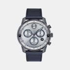 Bold Verso Men Quartz Grey Dial Chronograph Leather Watch 3600909