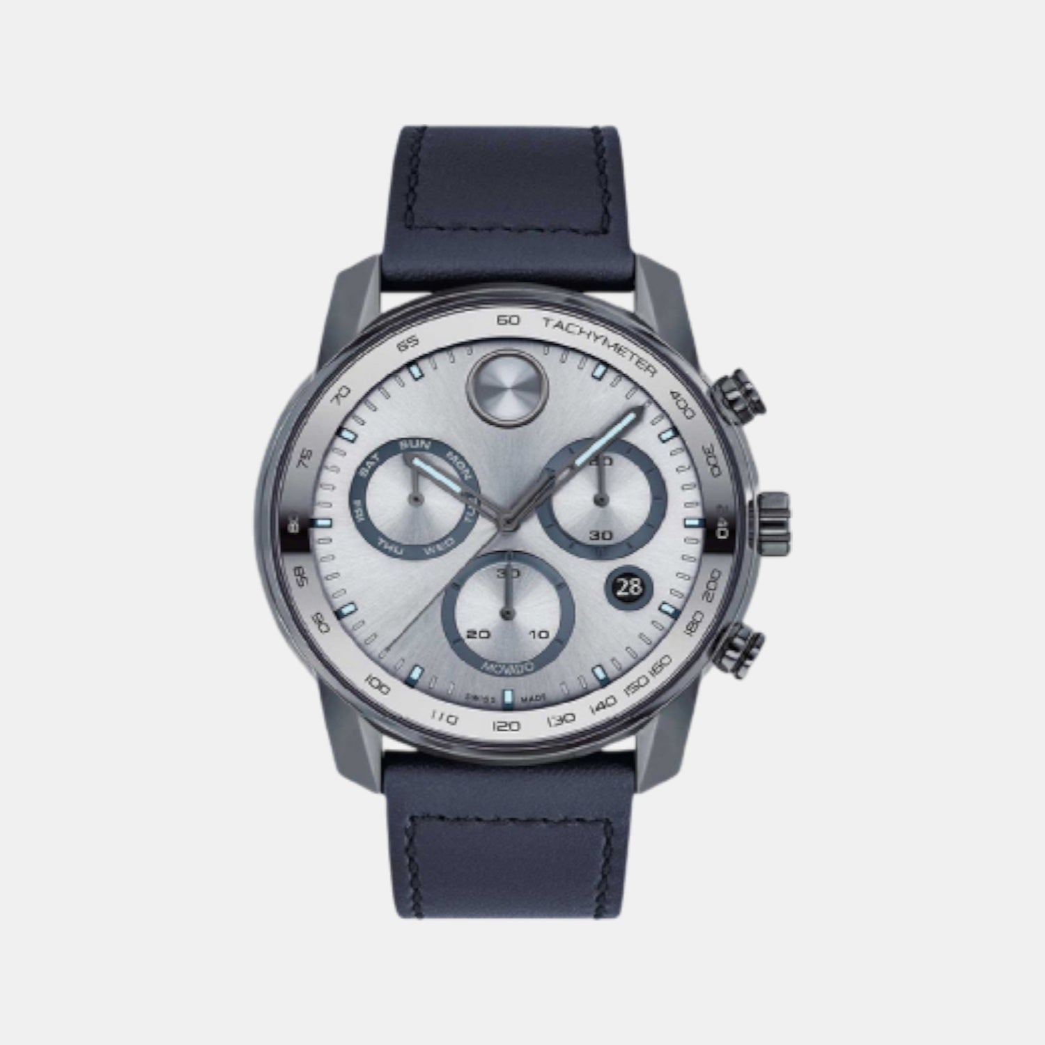 Bold Verso Men Quartz Grey Dial Chronograph Leather Watch 3600909