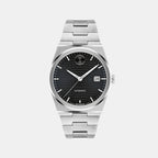 Bold Men Quartz Black Dial Analog Stainless Steel Watch 3600941