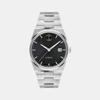 Bold Men Quartz Black Dial Analog Stainless Steel Watch 3600941