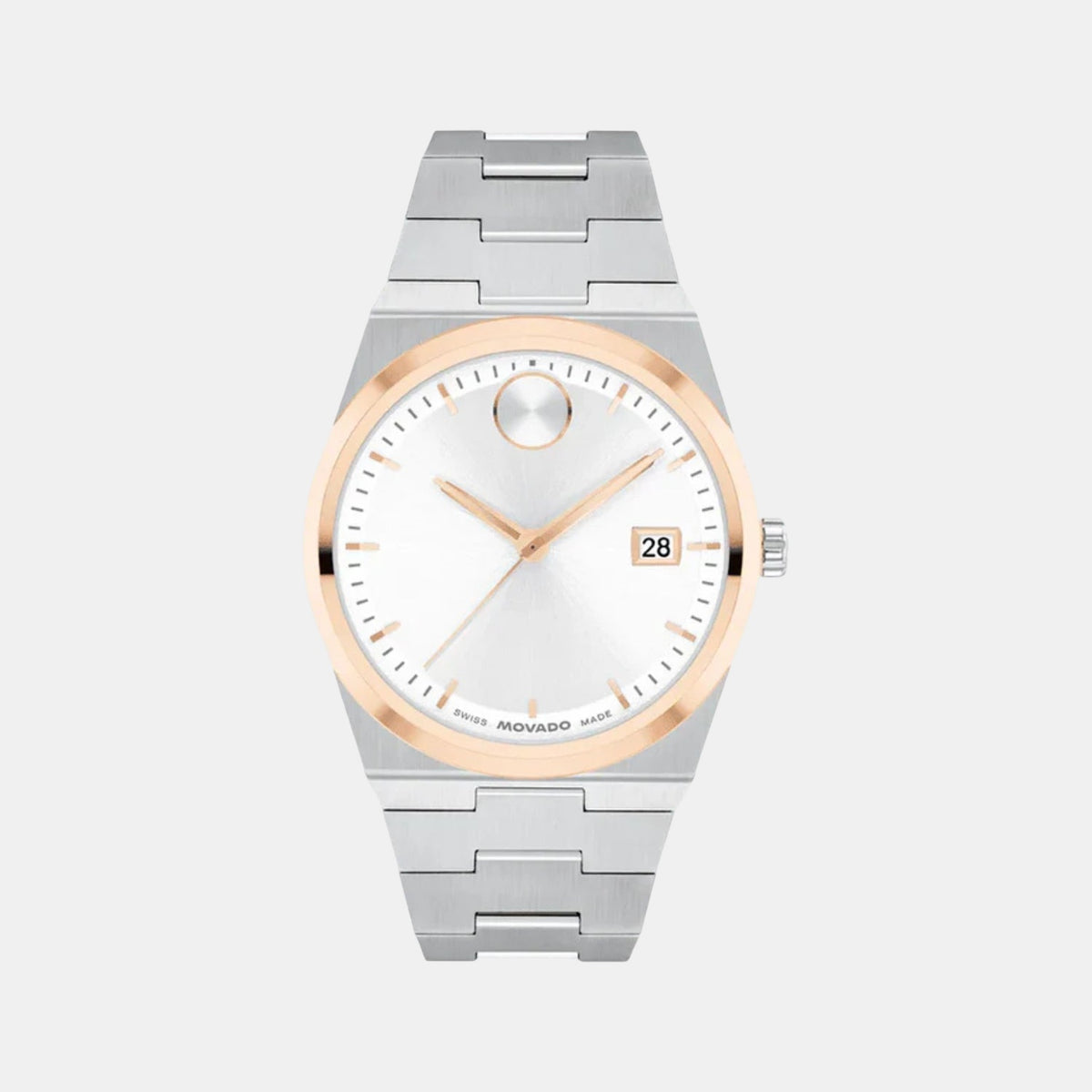 Bold Quest Men Quartz White Dial Analog Stainless Steel Watch 3600972