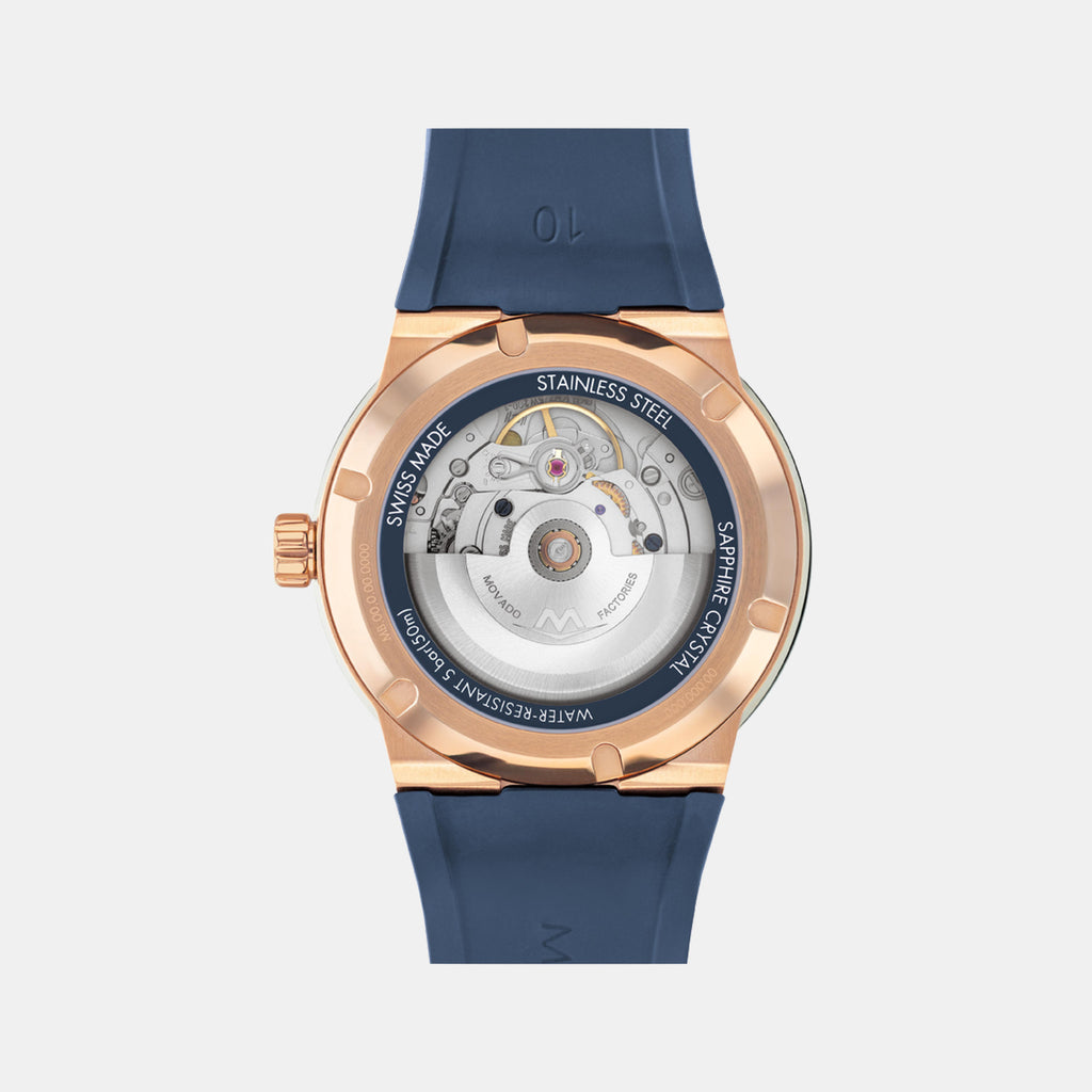 Bold Fusion Automatic Men Quartz Two Tone Dial Analog Rubber Watch 3601005