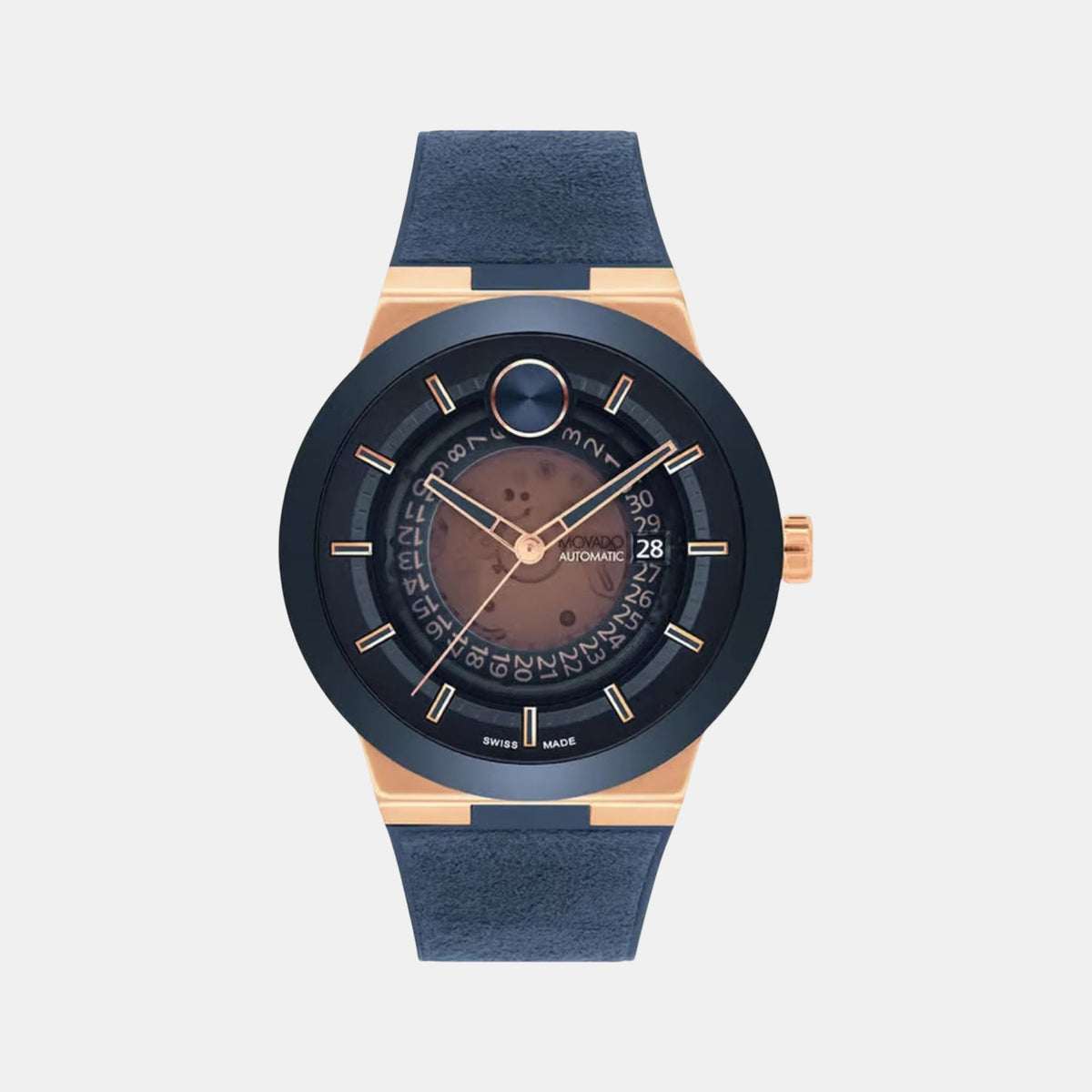 Bold Fusion Men Automatic Blue Dial Analog Ceramic Watch 3601005