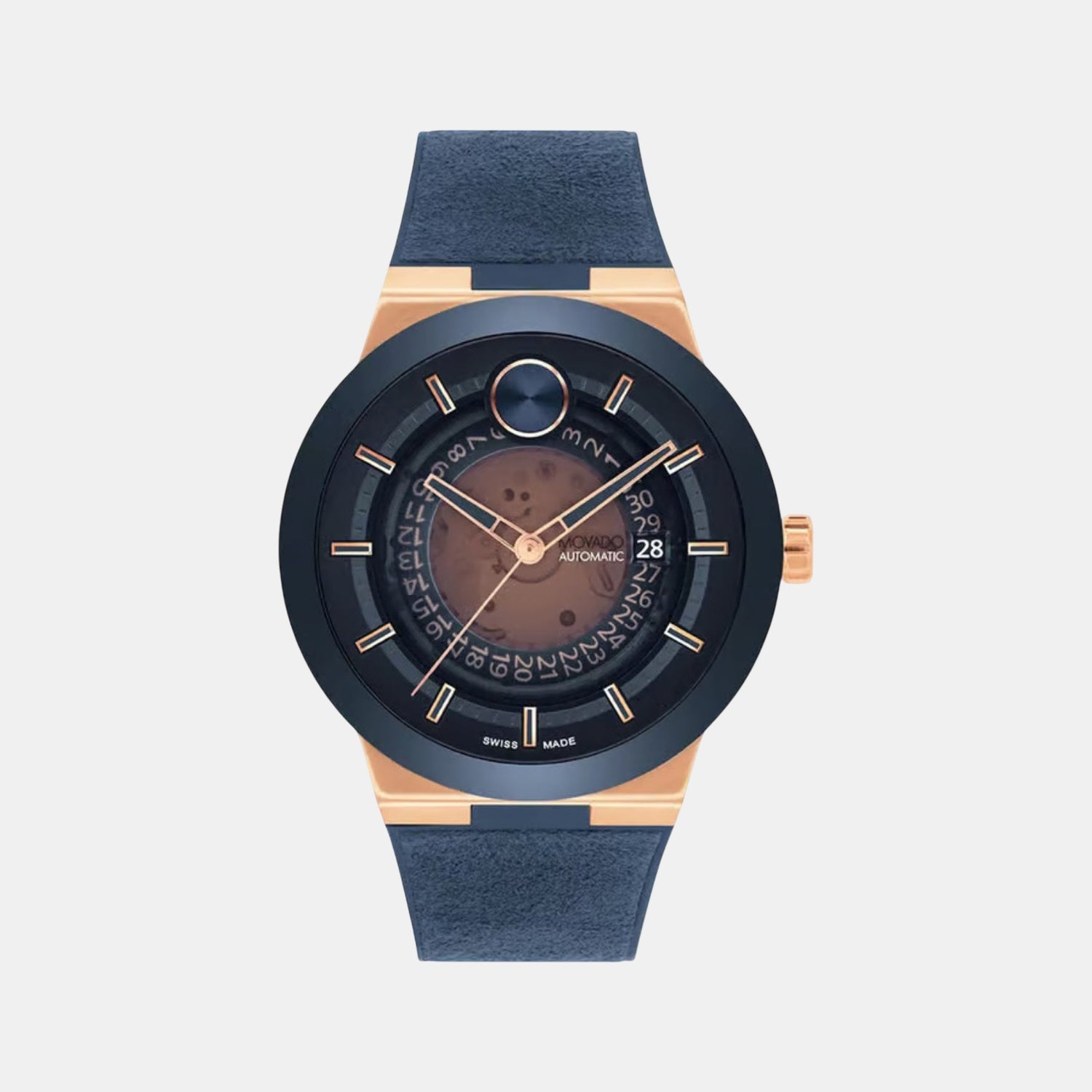 Bold Fusion Automatic Men Quartz Two Tone Dial Analog Rubber Watch 3601005