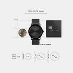 Bold Men Quartz Black Dial Analog Stainless Steel Watch 3601072