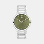 Bold Men Quartz Green Dial Analog Stainless Steel Watch 3601074