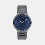 Bold Men Quartz Blue Dial Analog Stainless Steel Watch 3601076