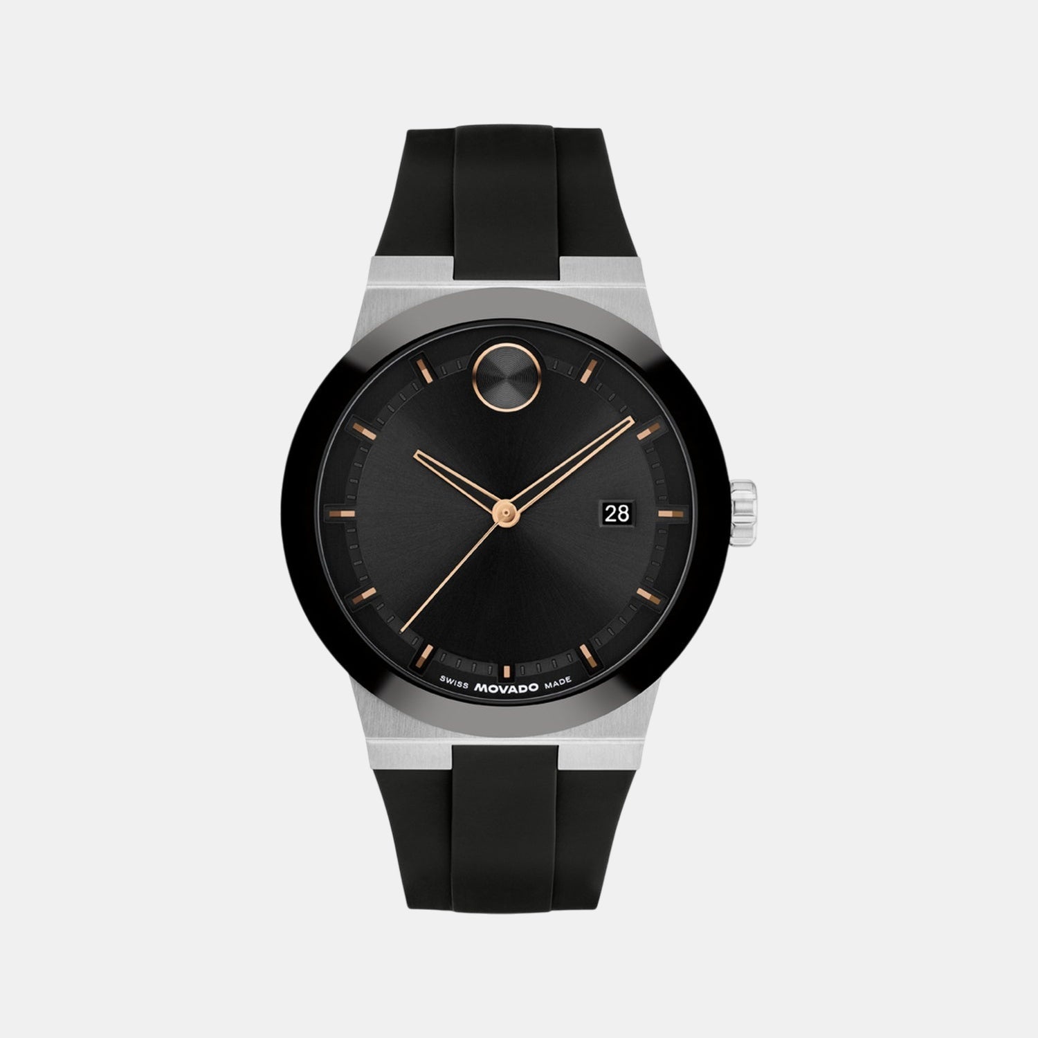 Bold Men Quartz Black Dial Analog Silicone Watch 3601079