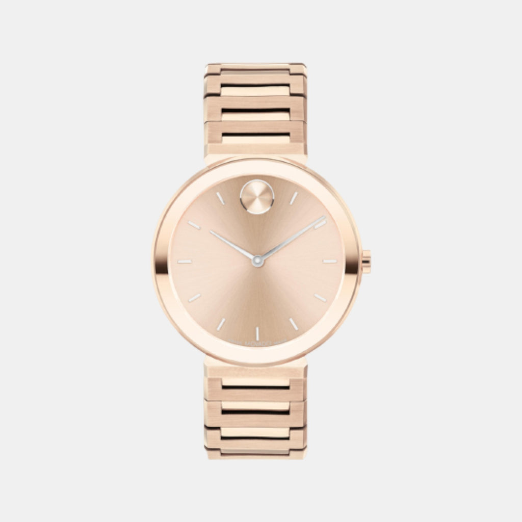 Bold Women Quartz Rose Gold Dial Analog Stainless Steel Watch 3601089