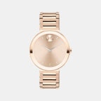 Bold Women Quartz Rose Gold Dial Analog Stainless Steel Watch 3601089