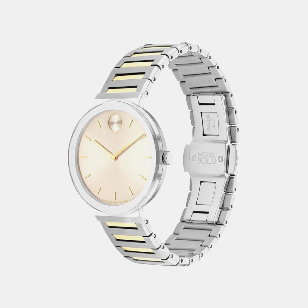 Bold Women Quartz Pink Dial Analog Stainless Steel Watch 3601091