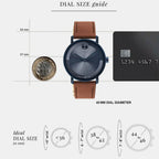 Bold Men Quartz Blue Dial Analog Leather Watch 3601093