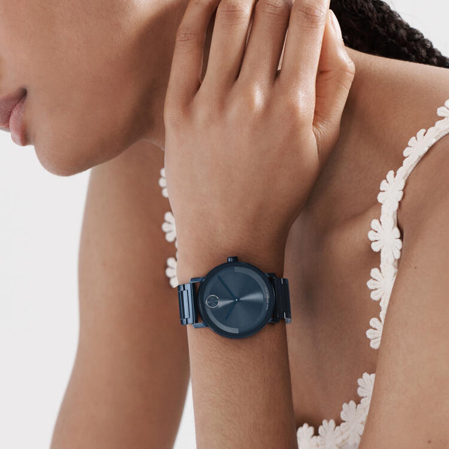 Bold Men Quartz Blue Dial Analog Stainless Steel Watch 3601097