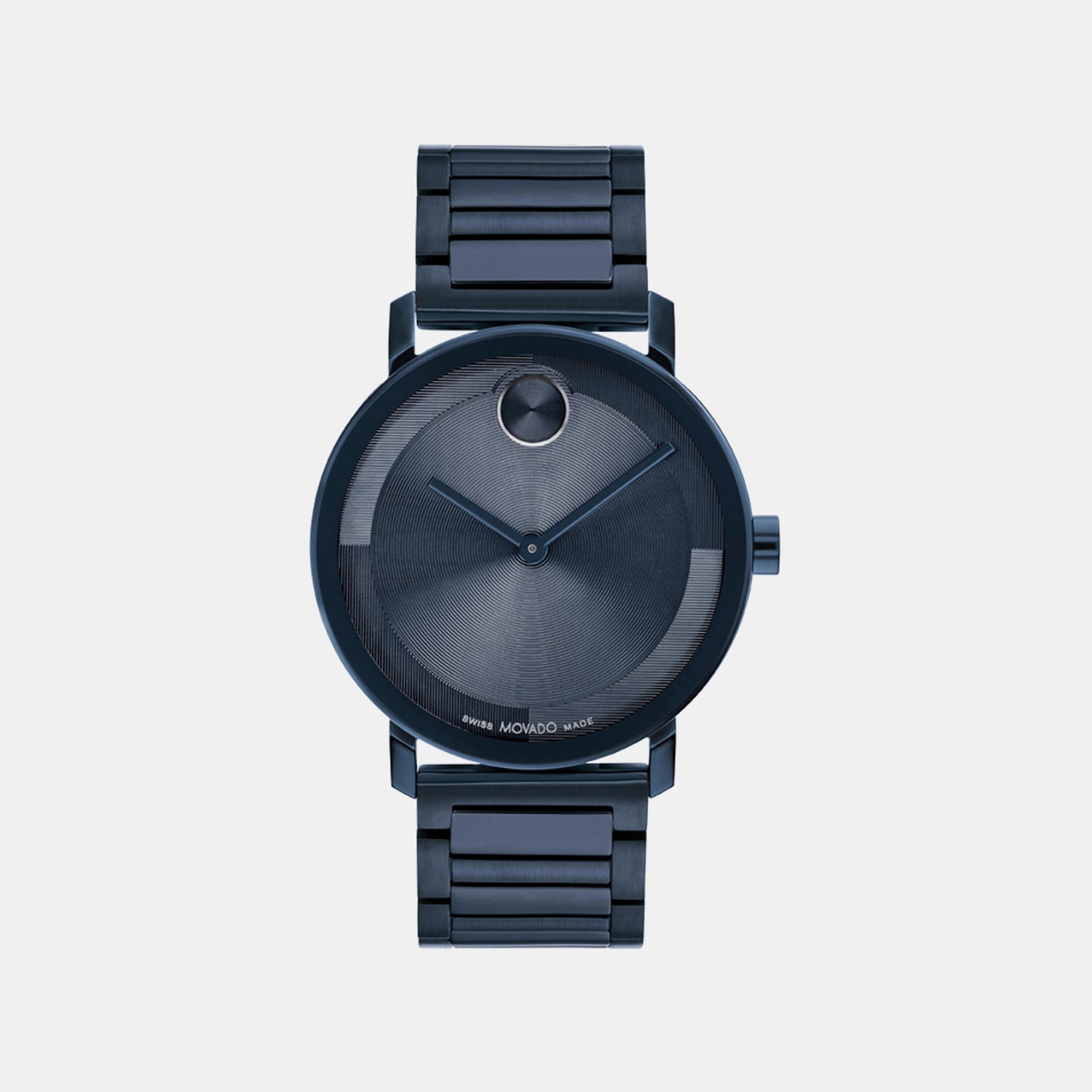 Bold Men Quartz Blue Dial Analog Stainless Steel Watch 3601097