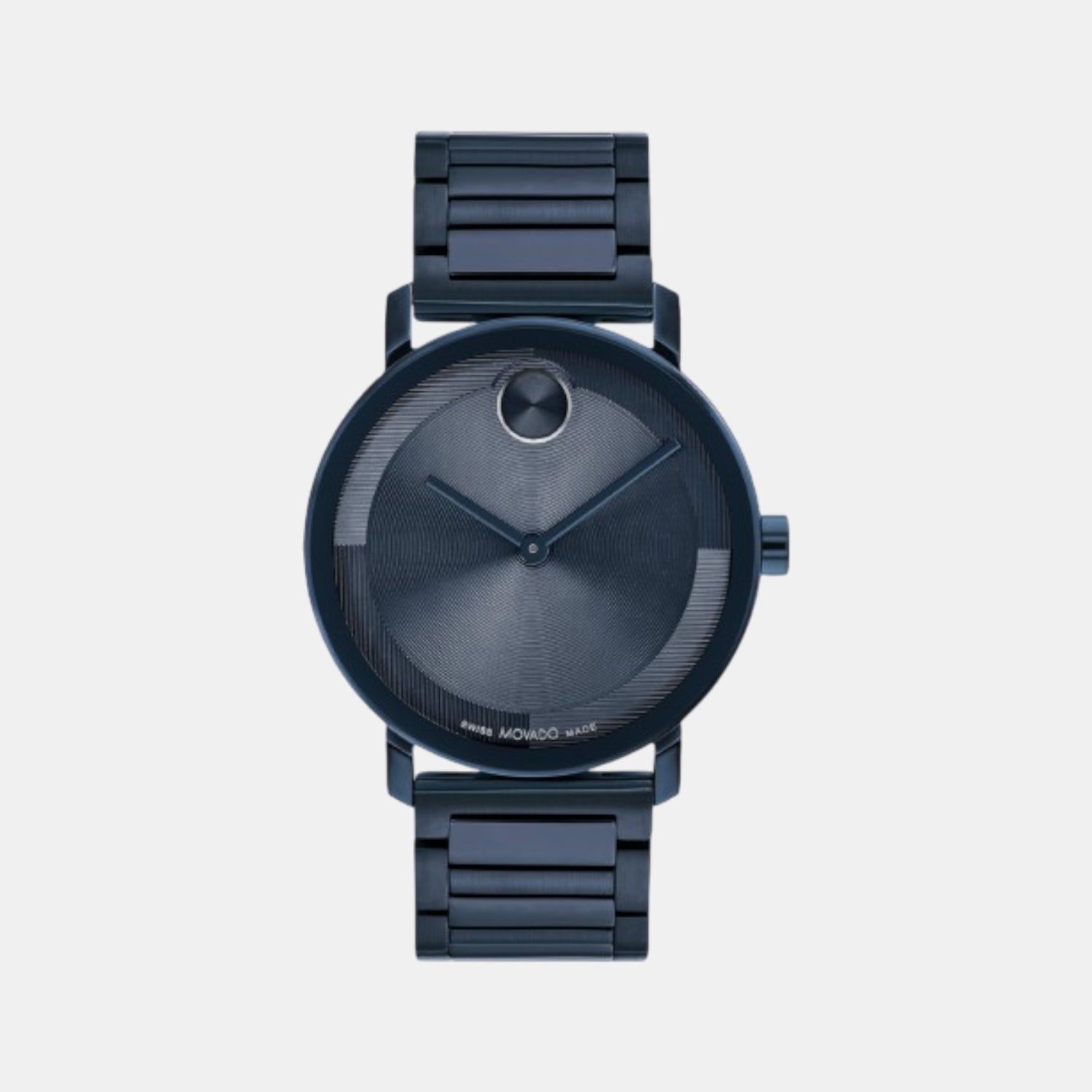 Bold Men Quartz Blue Dial Analog Stainless Steel Watch 3601097