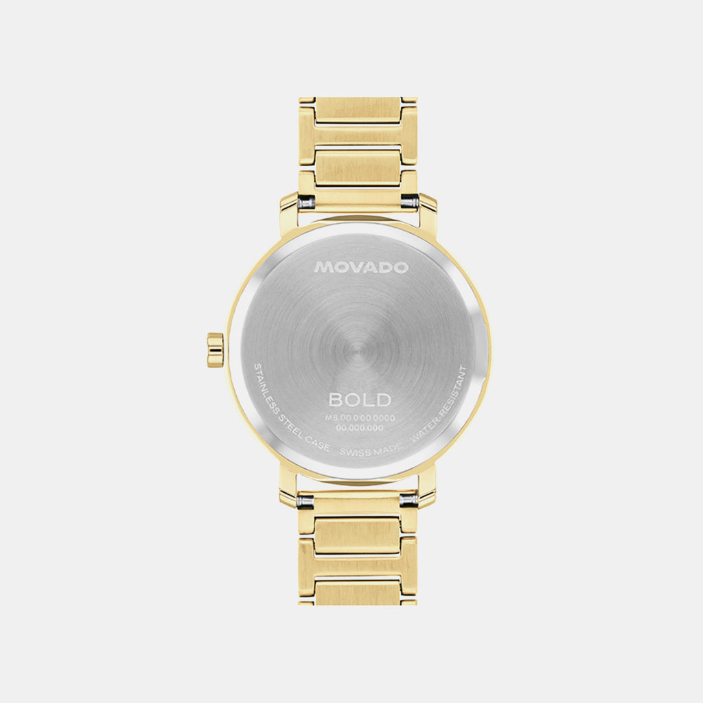 Bold Women Quartz Gold Dial Analog Stainless Steel Watch 3601106