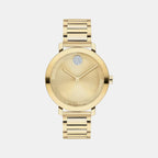 Bold Women Quartz Gold Dial Analog Stainless Steel Watch 3601106