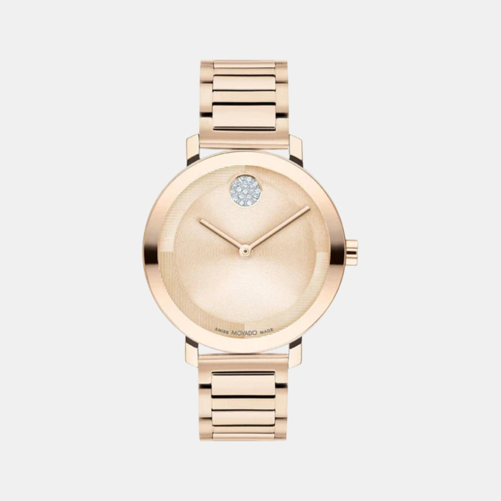 Bold Women Quartz Pink Dial Analog Stainless Steel Watch 3601107