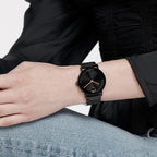 Bold Men Quartz Black Dial Analog Stainless Steel Watch 3601112