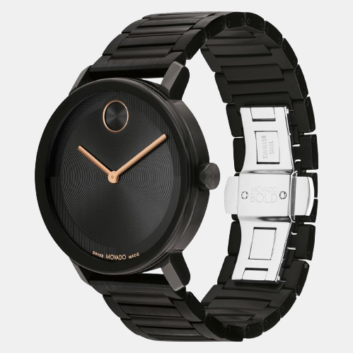 Movado Men Round Black watch