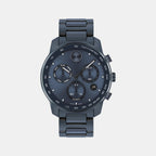 Bold Men Quartz Blue Dial Chronograph Ceramic Watch 3601117