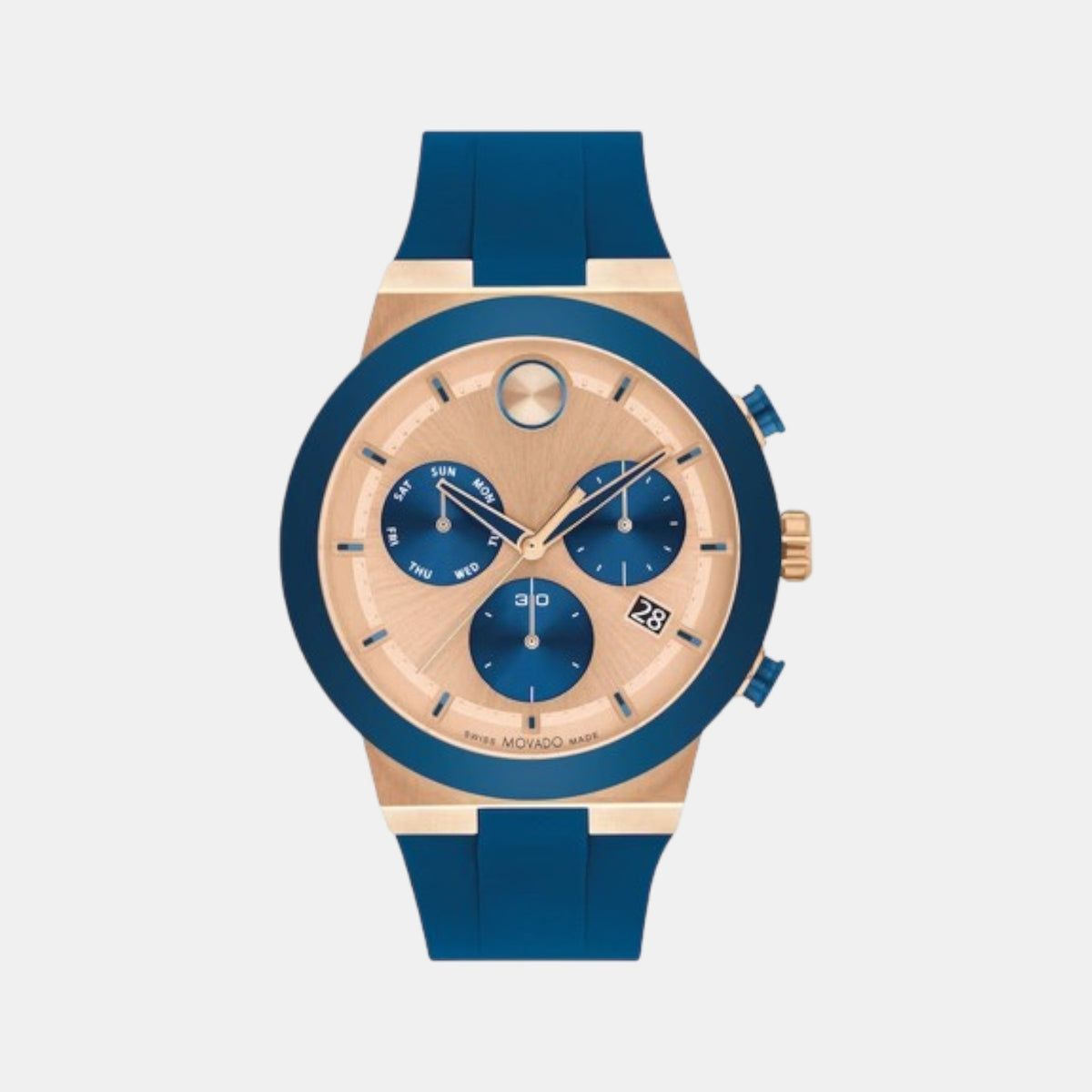 Bold Fusion Men Quartz Rose Gold Dial Chronograph Ceramic Watch 3601139
