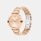 Women Quartz Rose Gold Dial Analog Stainless Steel Watch 3601142