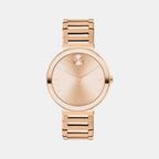 Bold Women Quartz Rose Gold Dial Analog Stainless Steel Watch 3601147