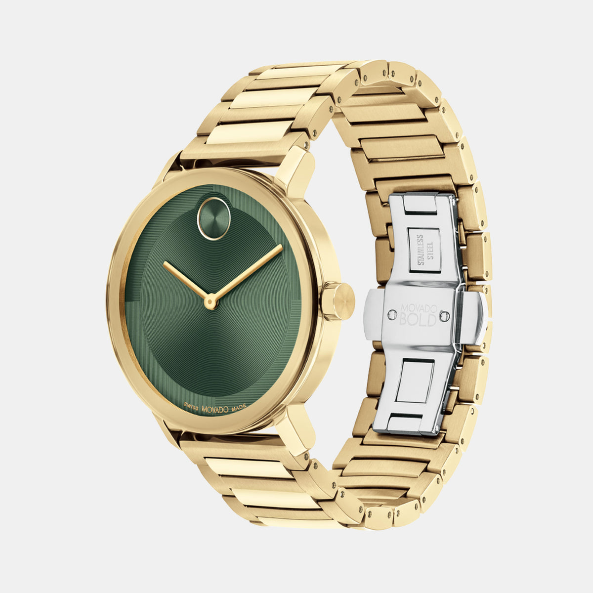 Bold Evolution Men Quartz Green Dial Analog Stainless Steel Watch 3601156