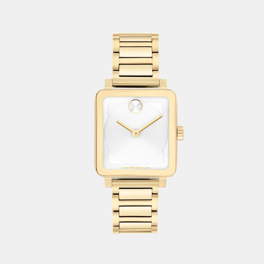 Bold Women Quartz White Dial Analog Stainless Steel Watch 3601165