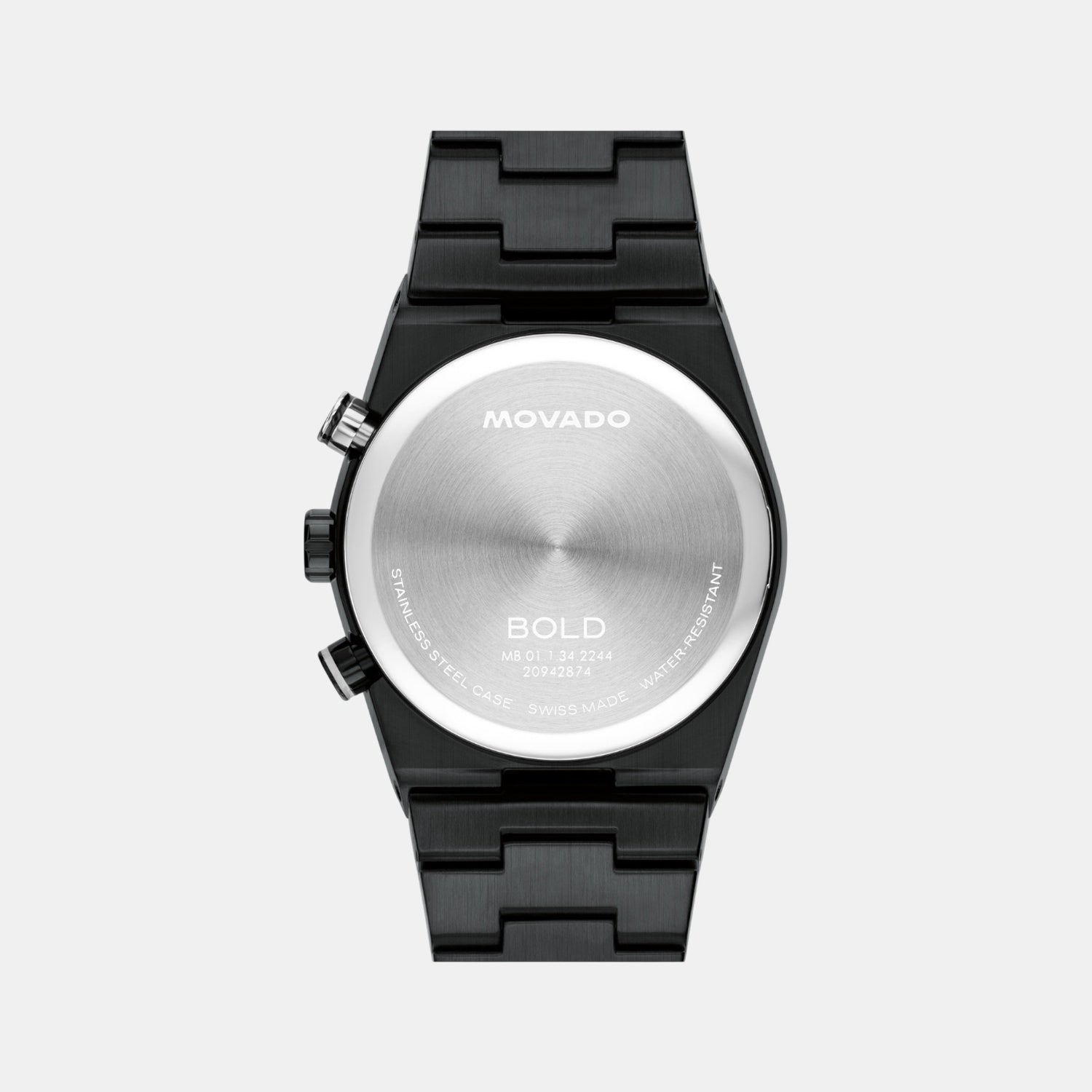 Bold Men Quartz Black & Grey Dial Chronograph Stainless Steel Watch 3601184