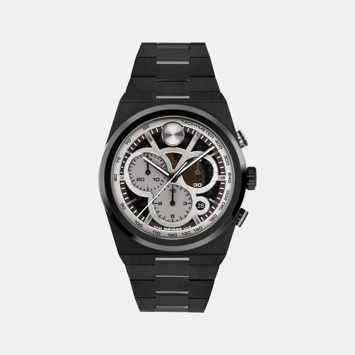 Bold Quest Men Quartz Grey Dial Chronograph Stainless Steel Watch 3601184
