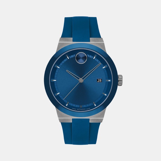 Men Quartz Blue Dial Analog Ceramic Watch 3601192