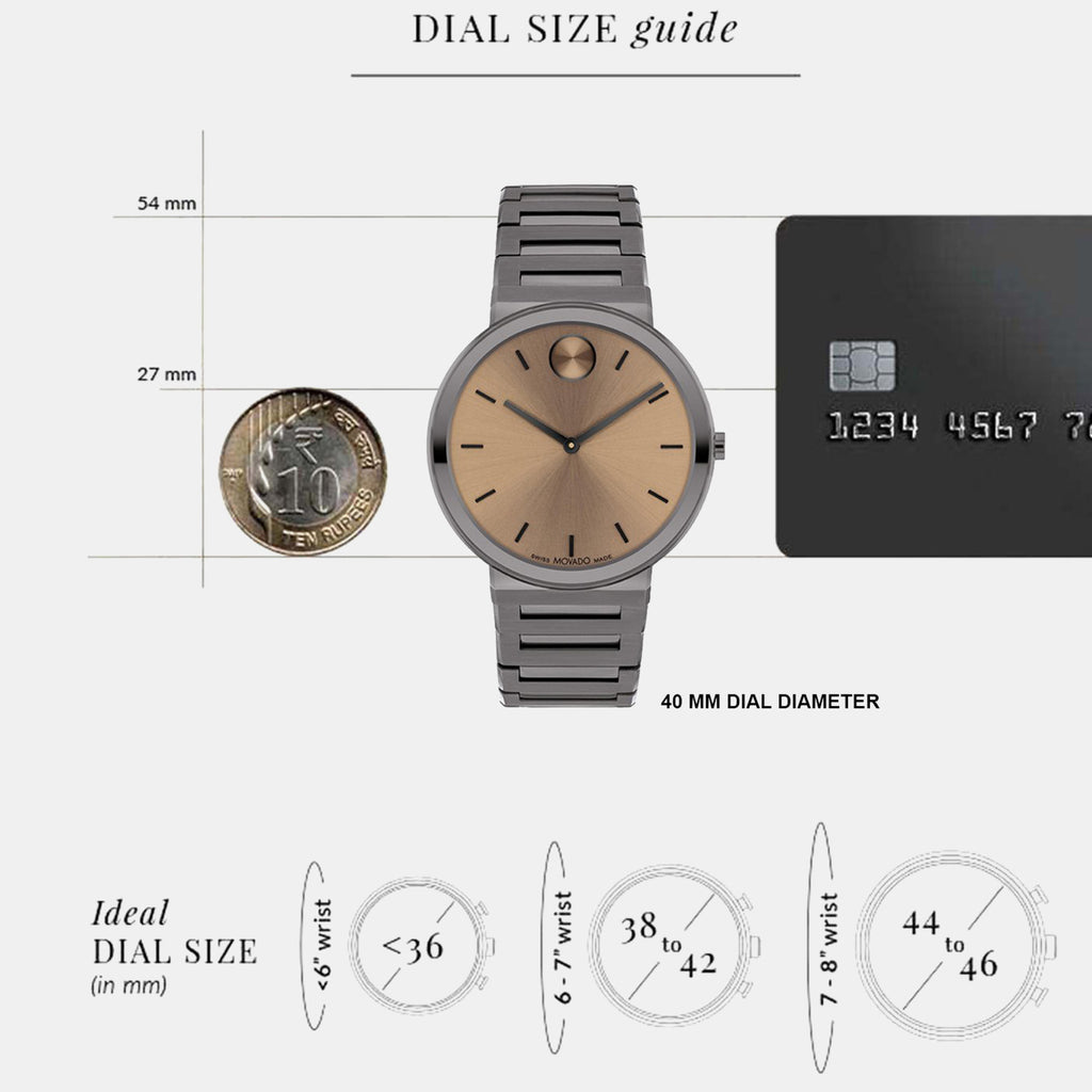 Bold Men Quartz Brown Dial Analog Stainless Steel Watch 3601202