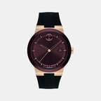 Bold Fusion Men Quartz Cherry Dial Analog Silicone Watch 3601214