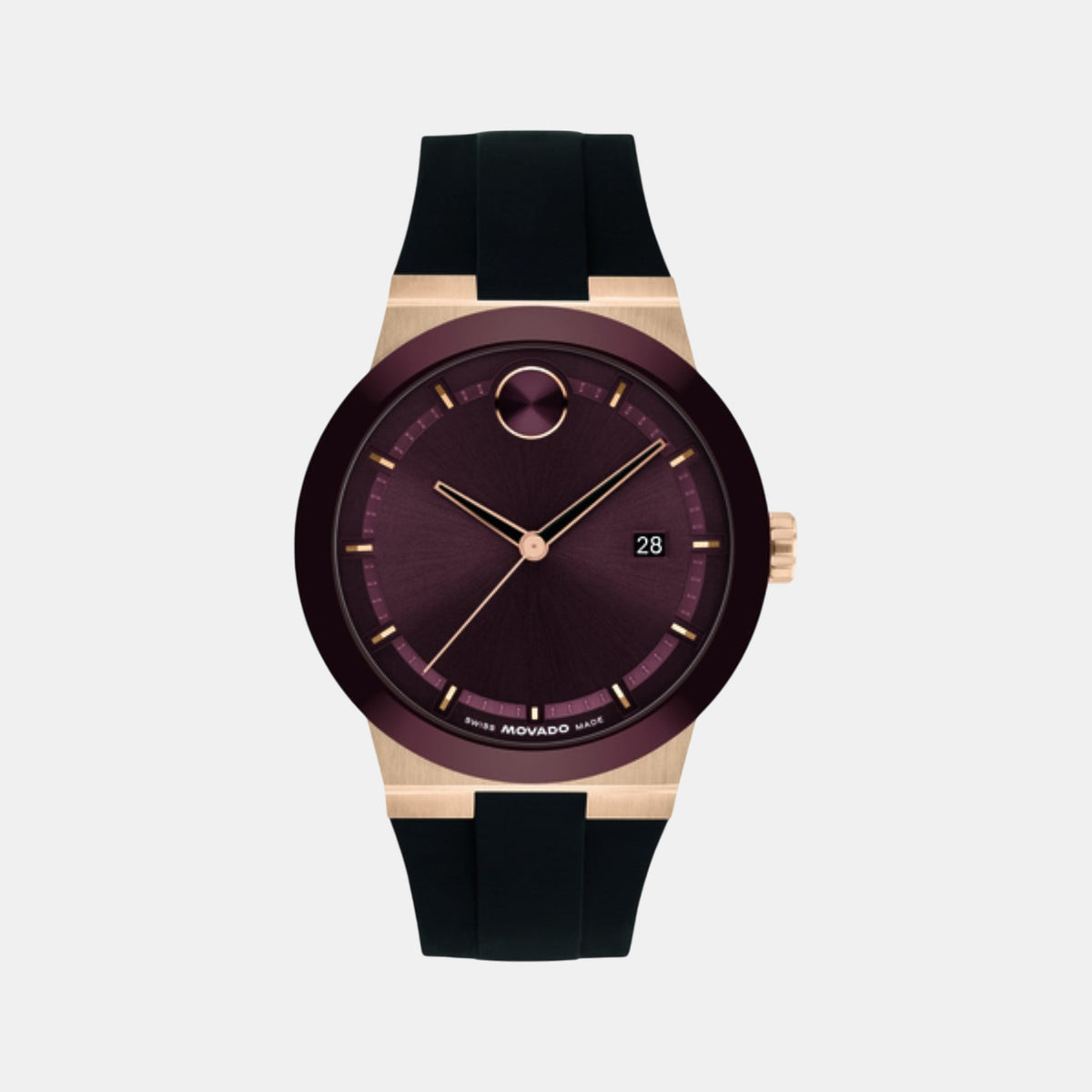 Bold Fusion Men Quartz Burgundy Dial Analog Ceramic Watch 3601214