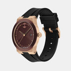 Bold Fusion Men Quartz Cherry Dial Analog Silicone Watch 3601214