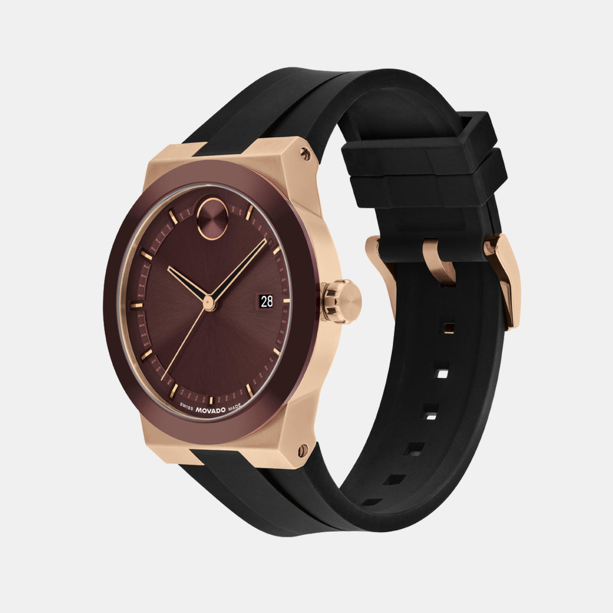 Bold Fusion Men Quartz Burgundy Dial Analog Ceramic Watch 3601214