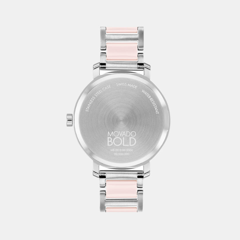 Movado Women Round Silver watch