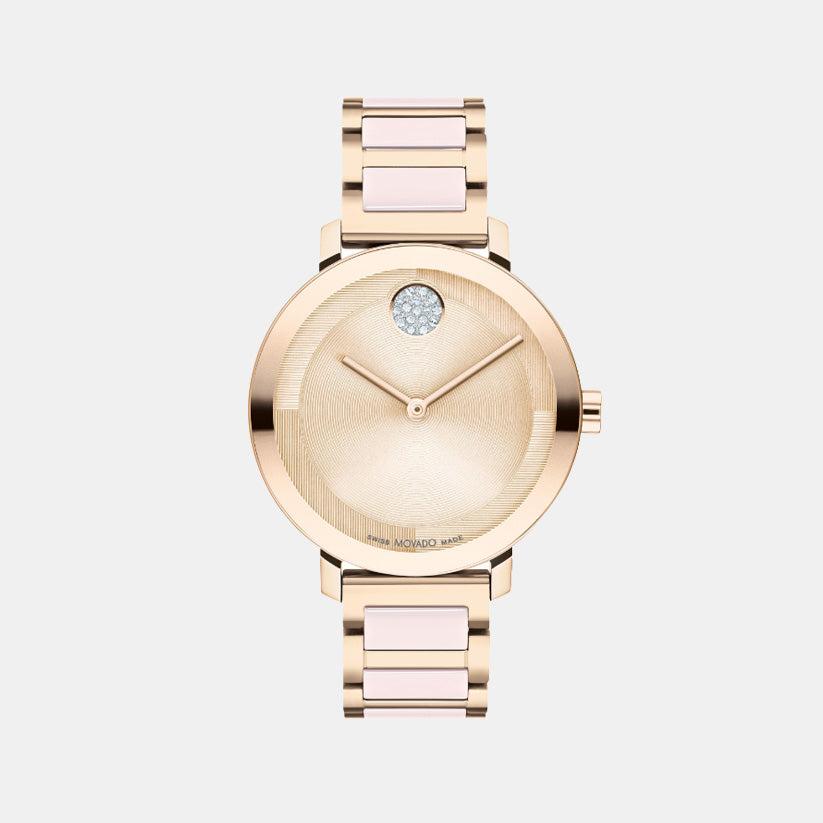 Movado Round Carnation Gold Analog watch
