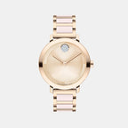 Movado Round Carnation Gold Analog watch