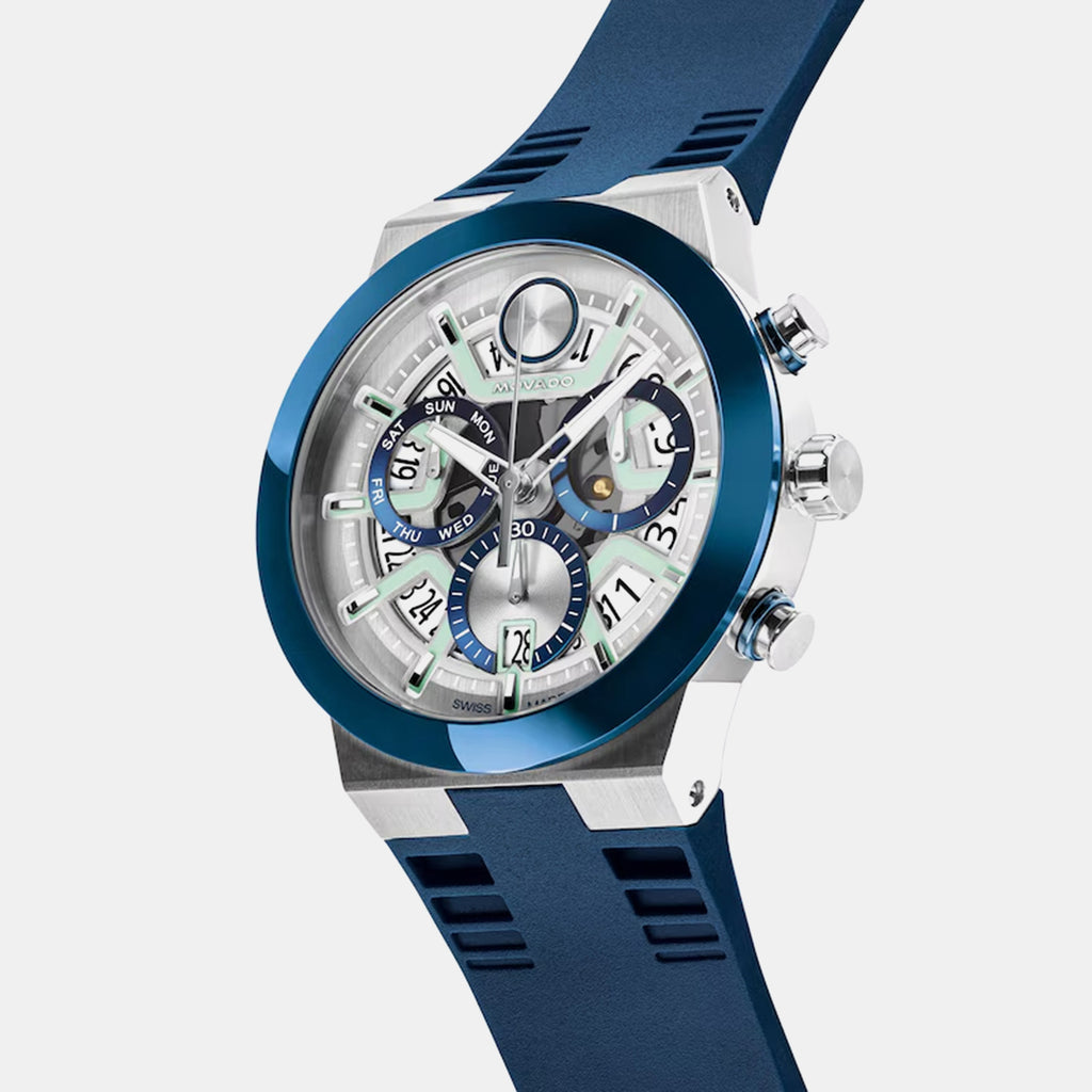 Bold Men Quartz Grey Dial Chronograph Silicone Watch 3601240